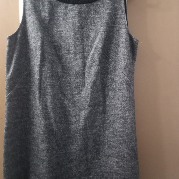 Women's Loft Size M Sleeveless Wool tweed dress - Picture 3 of 5